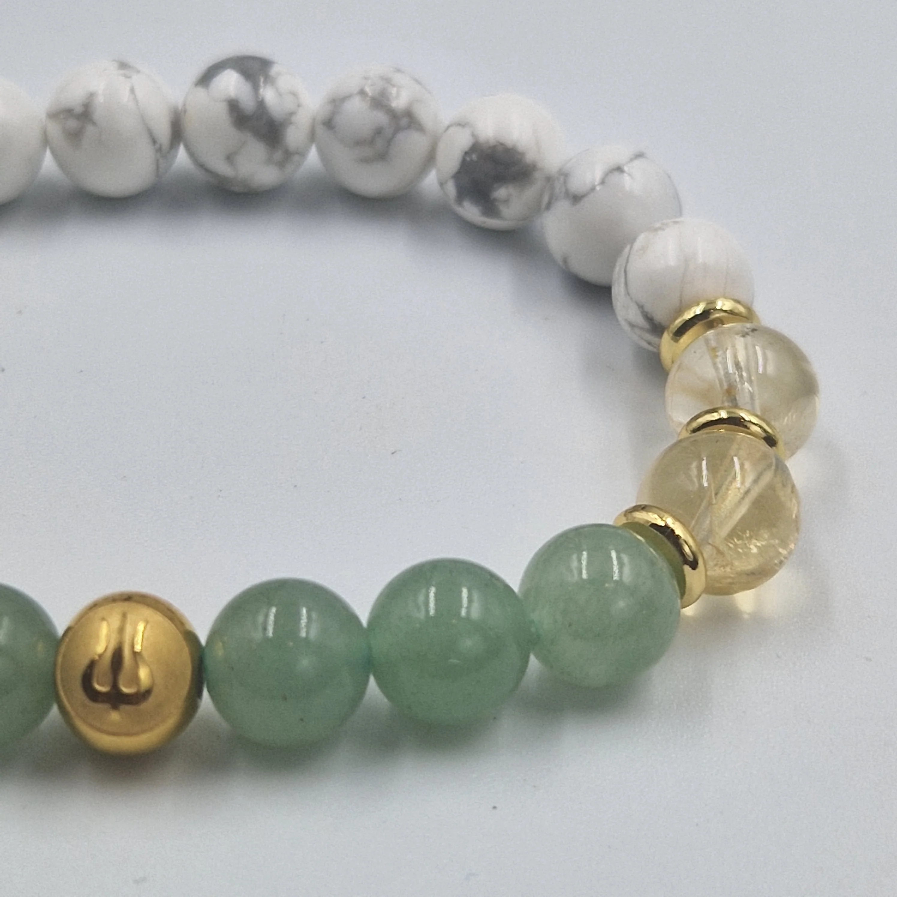 Bracelet Sagittaire Année 2025 en Aventurine verte, Citrine et Howlite - Image 2
