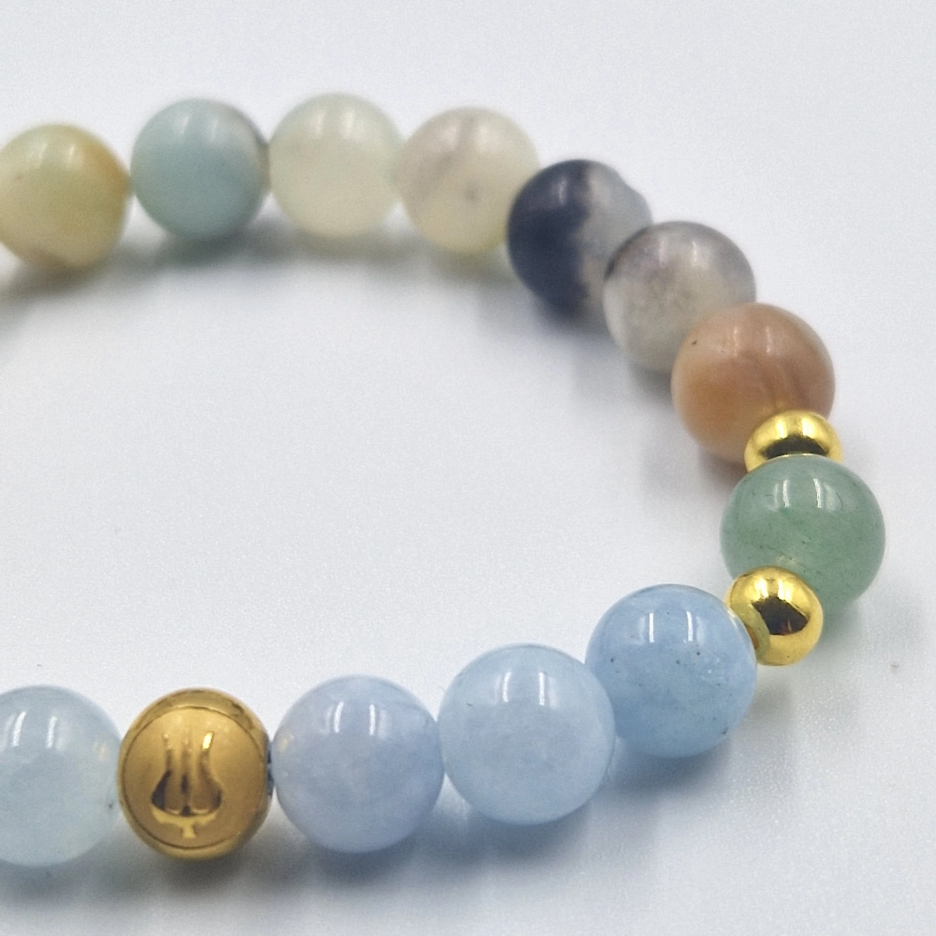 Bracelet Scorpion en Amazonite, Aigue-marine et Aventurine verte - Image 2