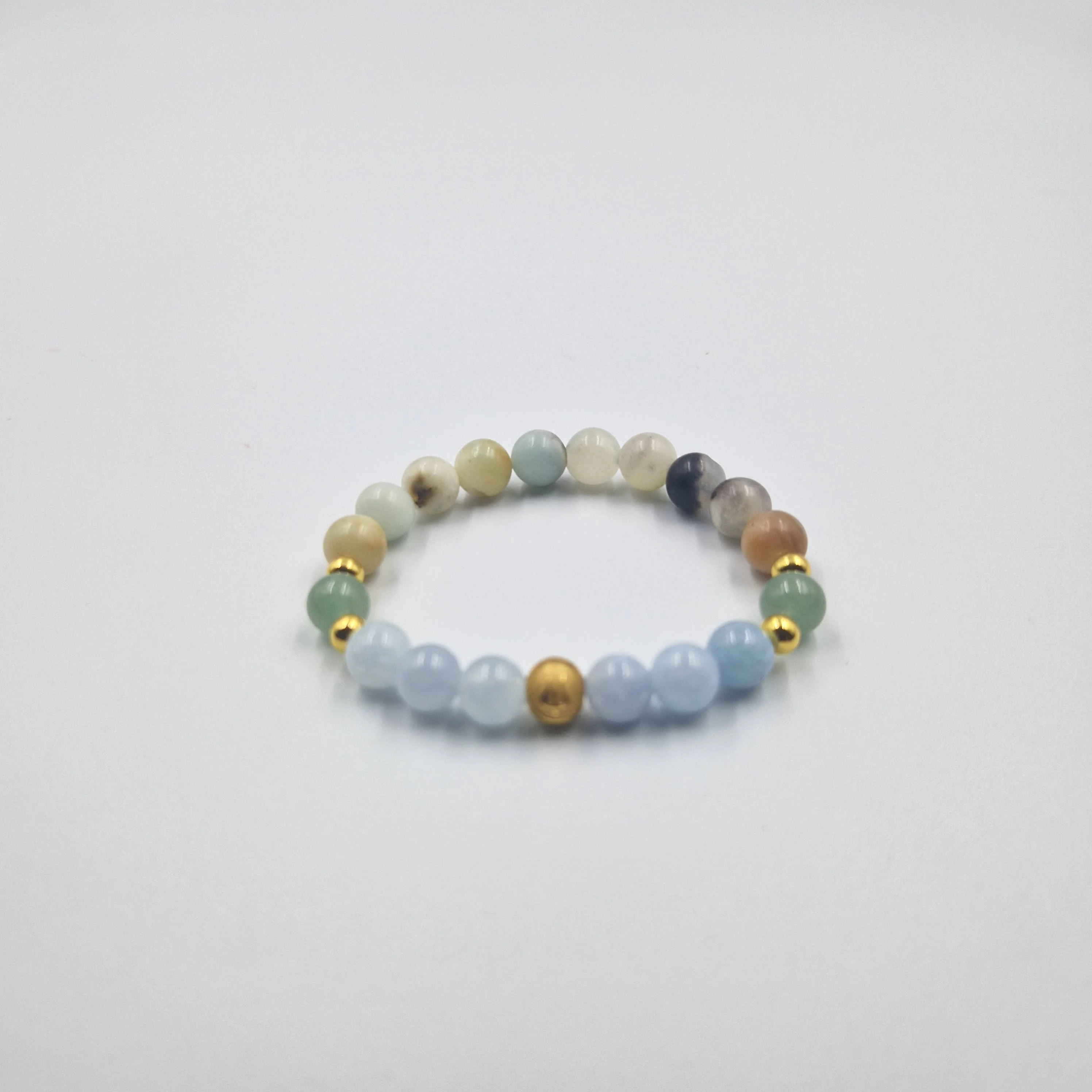Bracelet Scorpion en Amazonite, Aigue-marine et Aventurine verte - Image 3