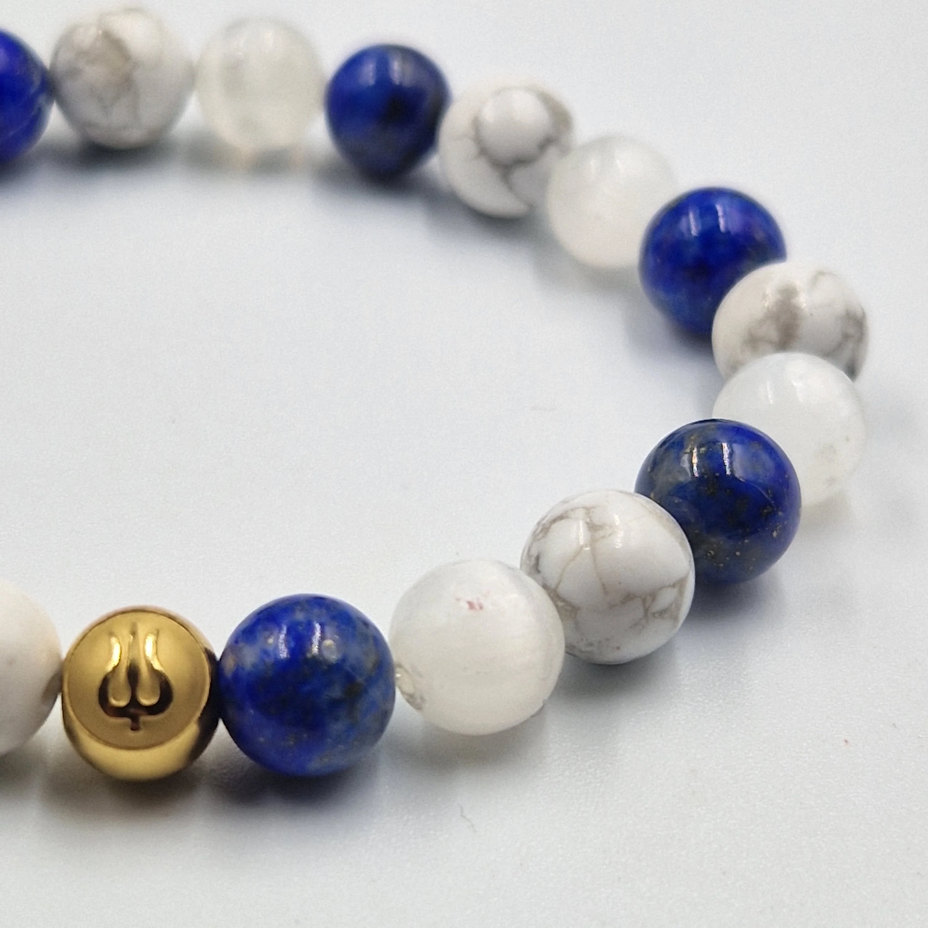 Bracelet SOMMEIL en Lapis-lazuli, Sélénite et Howlite - Image 2