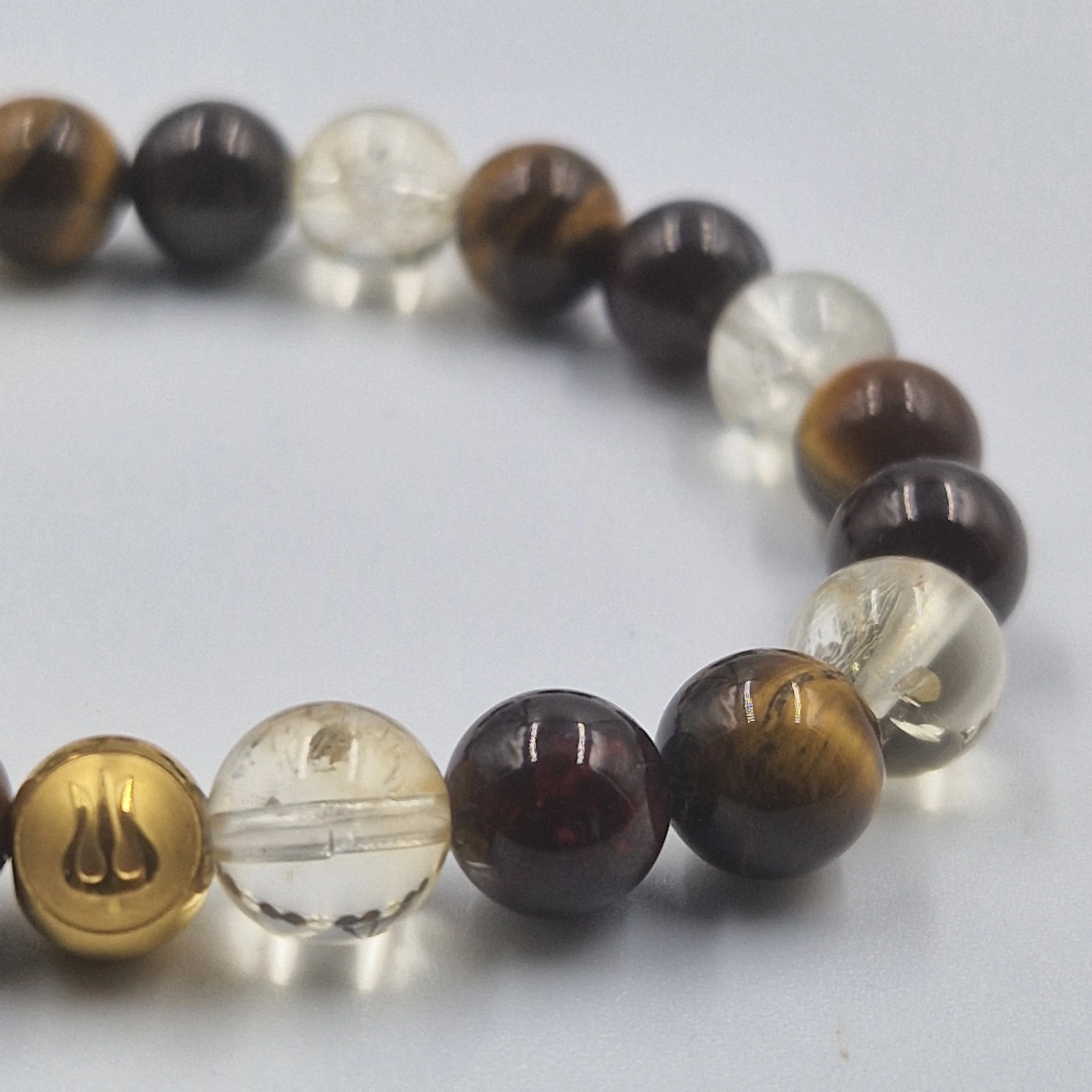 Bracelet SUCCES en Citrine, Oeil de tigre et Grenat - Image 2