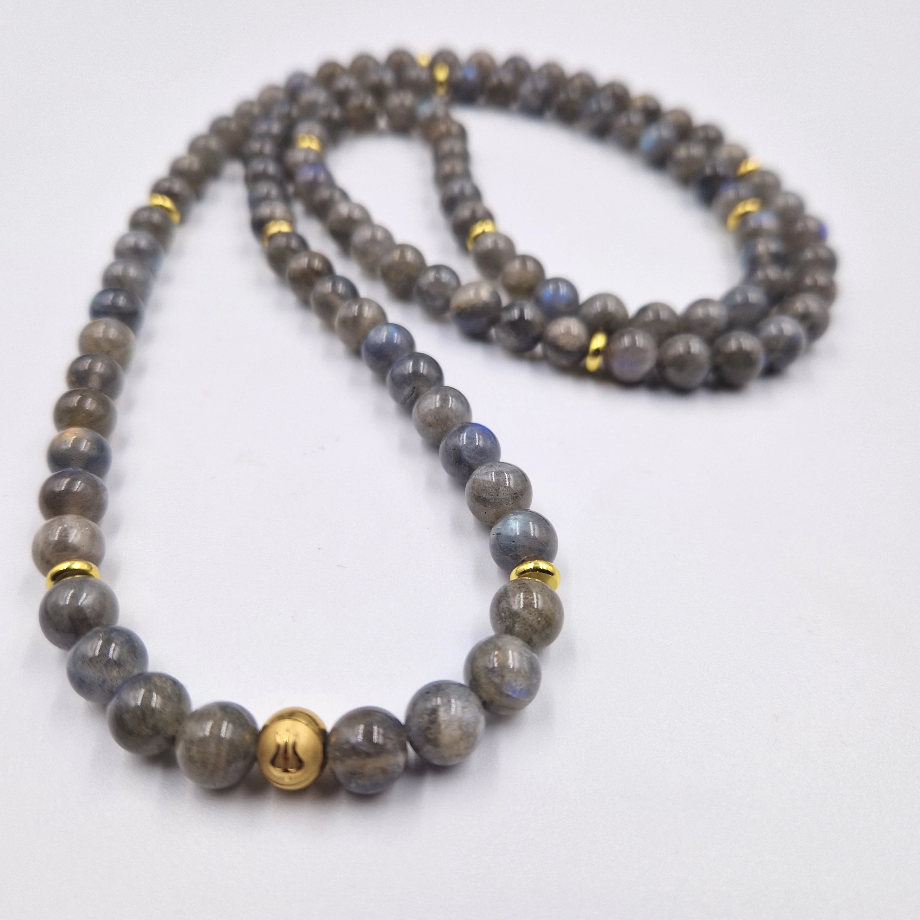 Collier mala en Labradorite - 108 perles 8mm