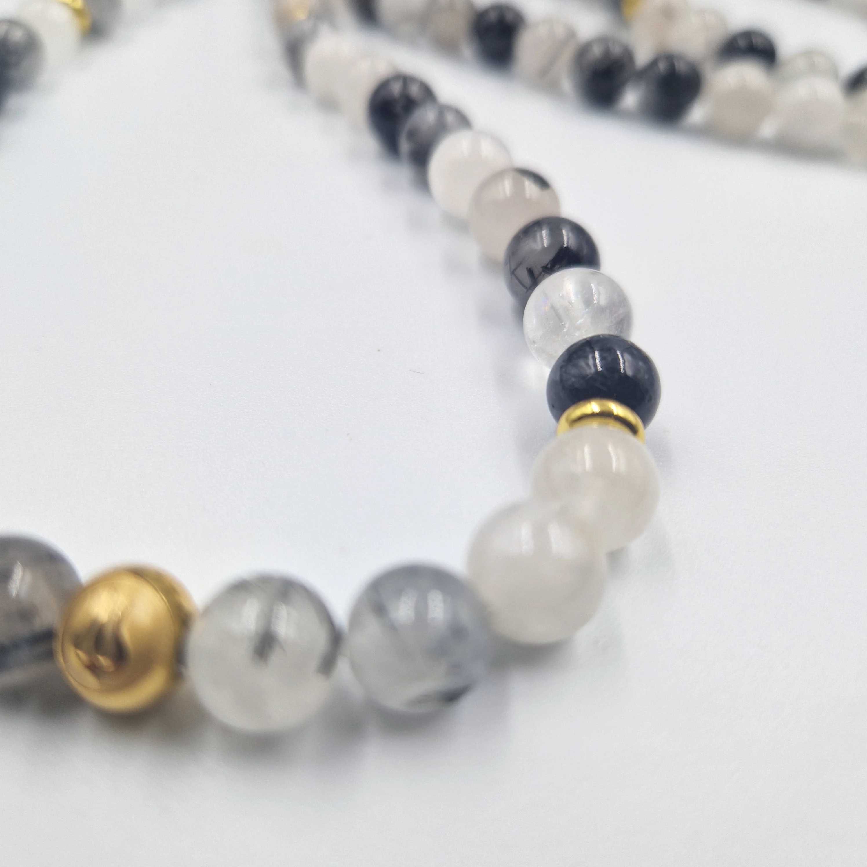 Collier mala en Quartz rutile - 108 perles 8mm - Image 2